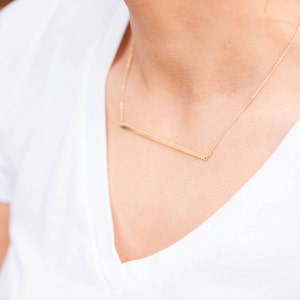 Gold Bar Necklace // The Boom Boom Bar Necklace in Gold Filled