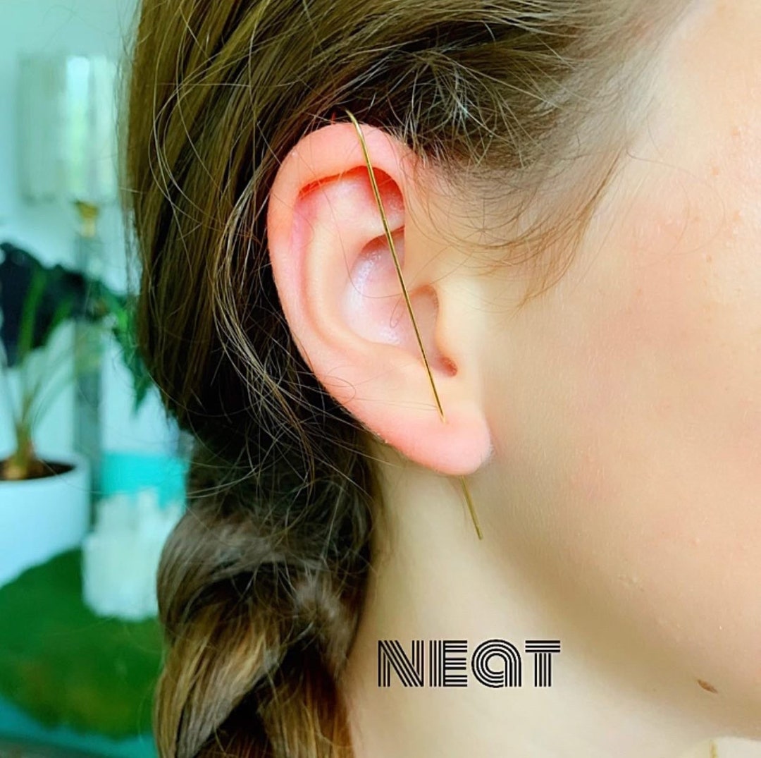 Ear Needle / NEAT Ear Needle / Single Earring / Edgy Earring / Ear Pin