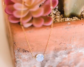 Tiny Opalite Pebble Necklace // The Noelani Necklace