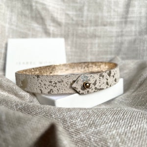 SAMPLE SALE Gold and Silver Foil Leather Choker