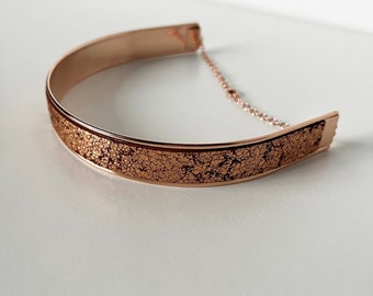 Simple Rose Gold Leather Choker