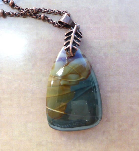 Blue Mountain Jasper, Jasper Pendant, Oregon Jasper