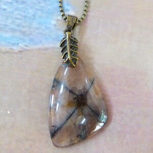 Chiastolite pendant, Cross stone, Andalusite