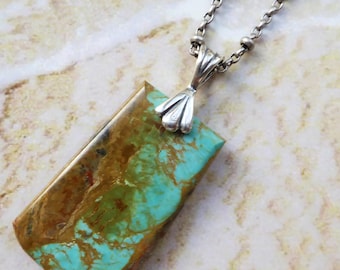 Tyrone Turquoise, Turquoise Pendant, NM Turquoise,