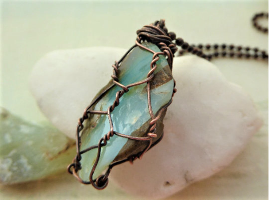 Ópalo peruano ópalo azul ópalo andino ópalo crudo colgante - Etsy España