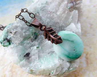 Ajoite Pendant, Phoenix Rising, Ajoite Matrix, African Ajoite, Messina Mine,