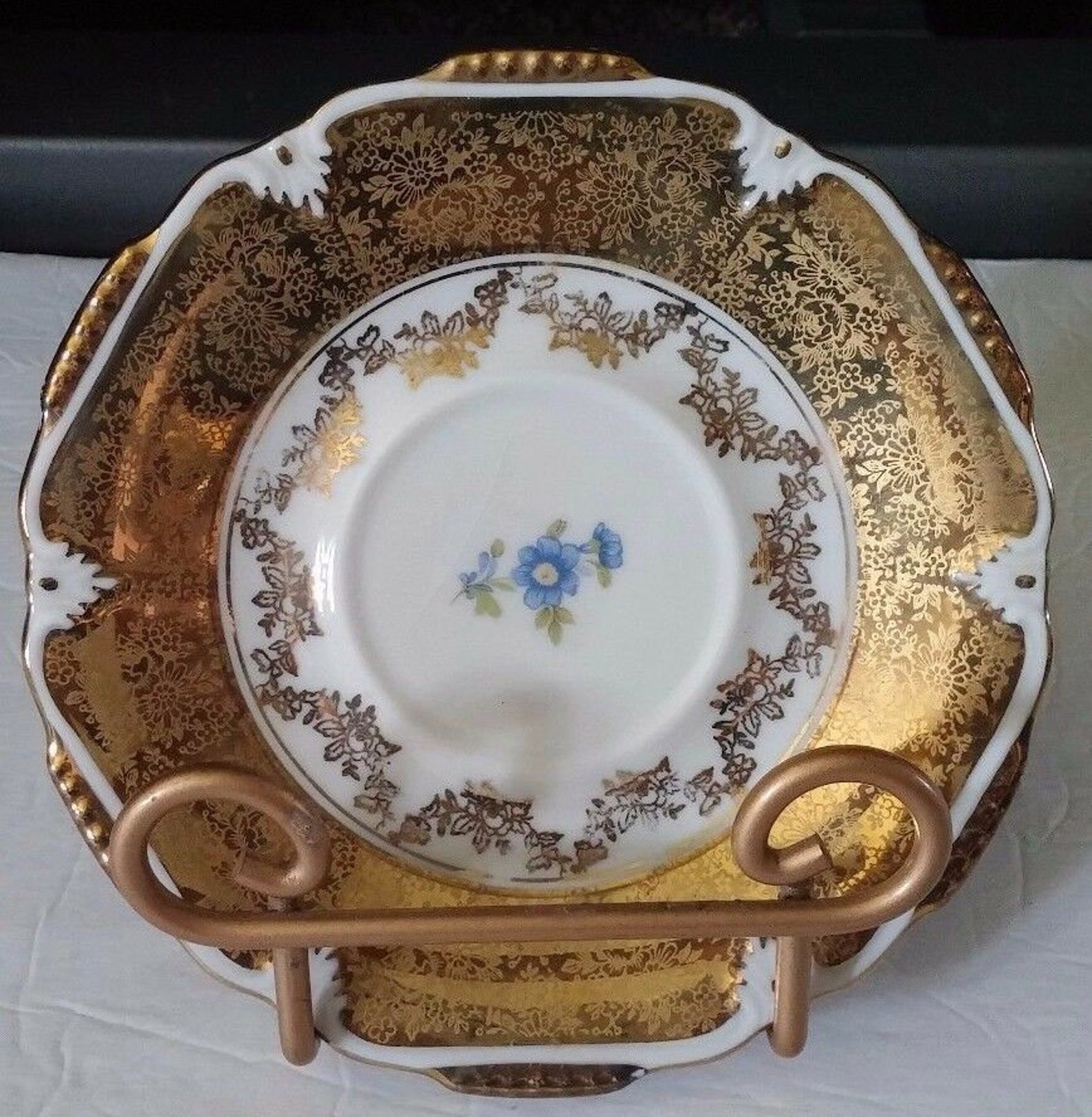 Vintage Winterling Bavaria China Gold Floral 6 inch Saucer No. Etsy