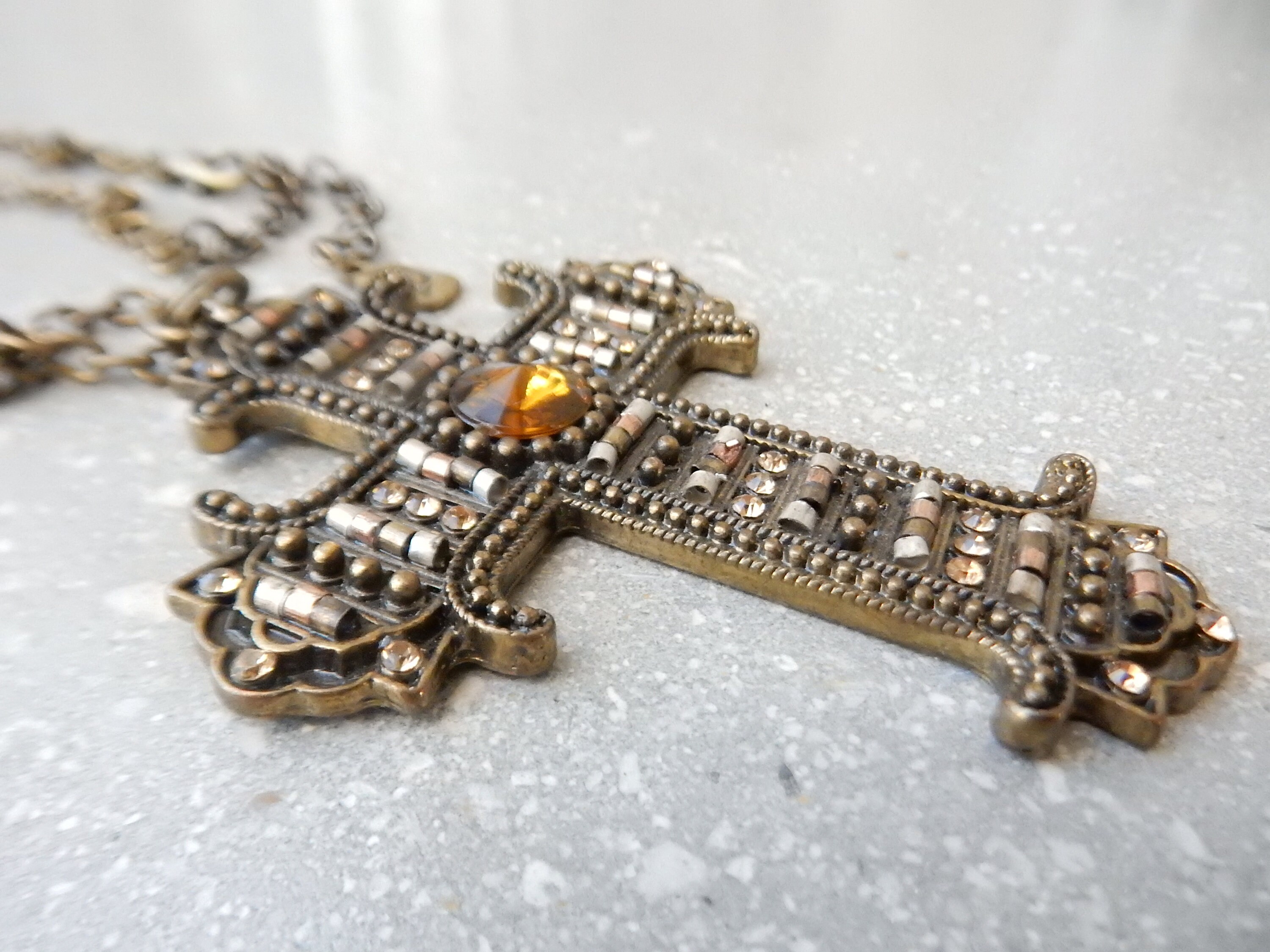 Vintage Costume Jewelry Cross 