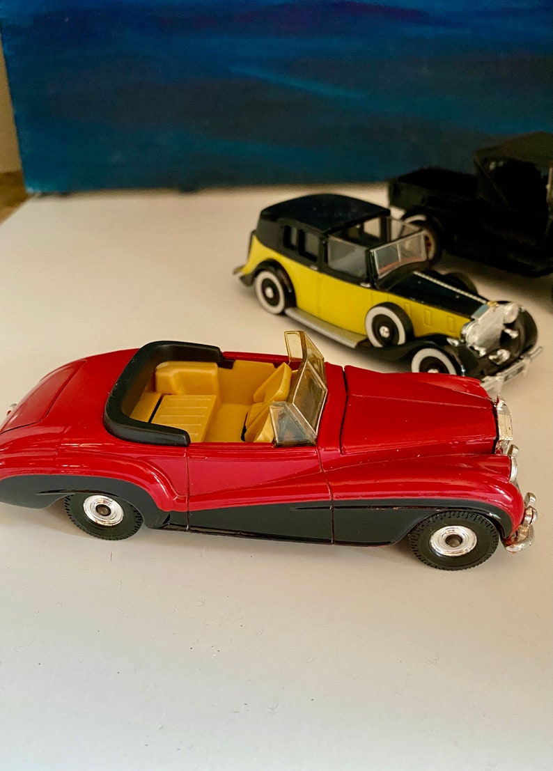 Vintage Rolls Royce red convertible toy car collectible Etsy