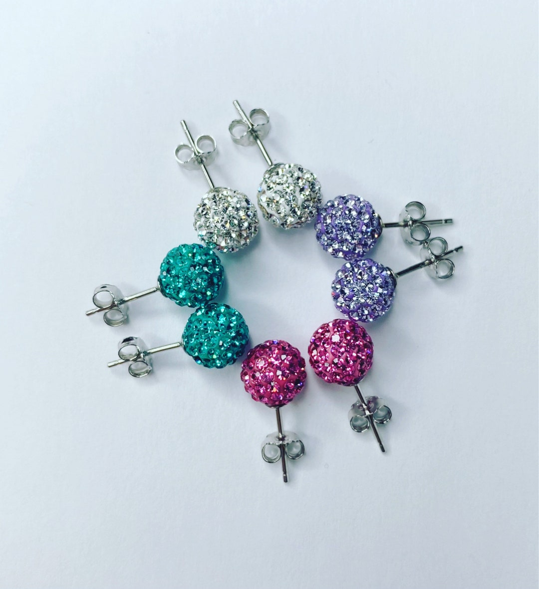 Cheriswely, 100 perline in argilla polimerica con strass da 10 mm