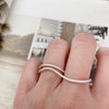 Funky Two Finger Ring in Gold or Silver, Irregular Sterling Silver ...