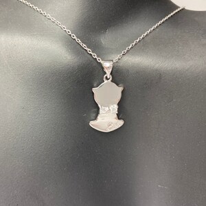 Cat CZ Necklace, 925 Necklace, Sterling Silver Kitty Cat Necklace, Bow tie Necklace, 925 Kitty Cat Necklace, Cat Necklace, Pet Lover Jewelry