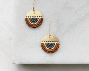 Sunset | Earrings | Seed Bead | Handwoven Earrings