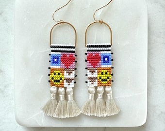 Icons Tasseled | The Icon Collection | Seed Bead | Handwoven Earrings