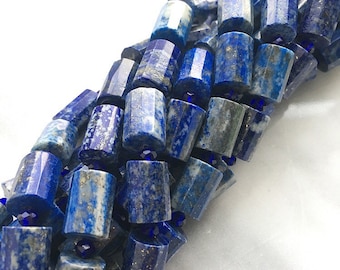 Lapis Lazuli Barrel Beads | Tube Beads | Cylinder Beads | Genuine Lapis Lazuli