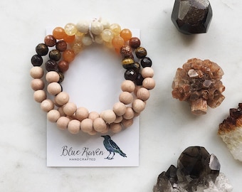 Skinny Hello, Autumn. | Aromatherapy Bracelet | Essential Oil Diffuser | Gemstones | Fall