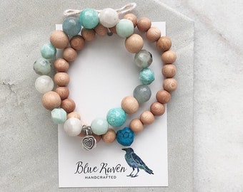 Duo / Amazonite / Aromatherapy / Essential Oil Diffuser Bracelet