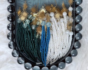 Starburst II | Earrings | Seed Bead | Handwoven Earrings