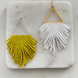 Boho Fringe | Earrings | Seed Bead | Handwoven Earrings