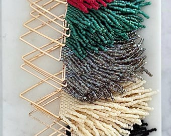 Boho Fringe | Earrings | Seed Bead | Handwoven Earrings