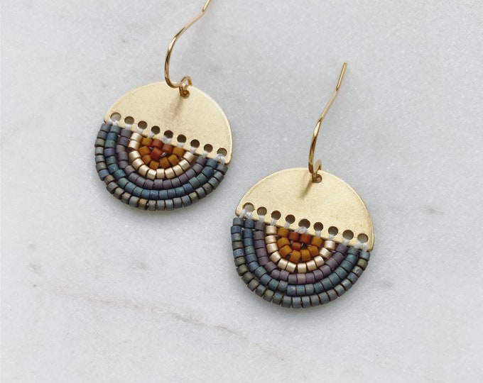Featured listing image: Sunset | Earrings | Seed Bead | Handwoven Earrings
