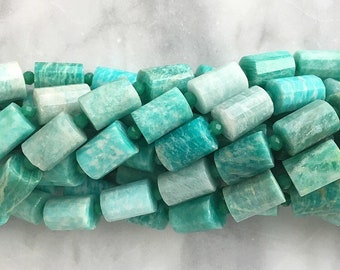 Amazonite Barrel Beads | Tube Beads | Cylinder Beads