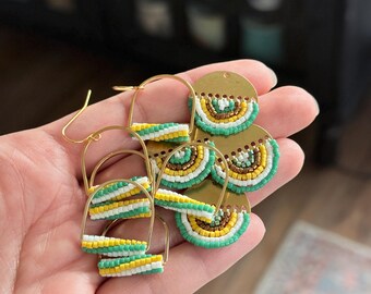 University of Alaska Anchorage School Spirit Earrings | UAA | Seed Bead | Handwoven Earrings