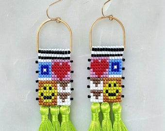 Icons Tasseled | The Icon Collection | Seed Bead | Handwoven Earrings
