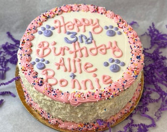 Dog Birthday Cake | Handmade | 6" Just For You Style | Puppy's 1st Birthday | Dog Birthday Treats | Gotcha Day Cake