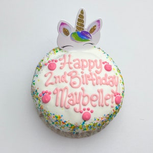 Unicorn Dog Cupcake - 4&quot; Jumbo cupcake | Dog Birthday Cupcake | Handmade