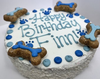 4 Bones Dog Cake 4" | Dog Birthday Cake  | Handmade | Happy Birthday Cake | Happy Gotcha Day Cake | Puppy's 1st Birthday Cake