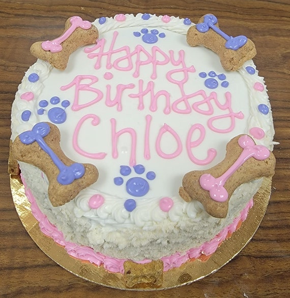 Dog Birthday Cake 6 Peanut Butter or Carobfudge Etsy