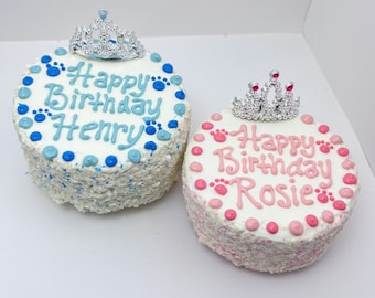 Princess Dog Cake | Prince Dog Cake |Dog Birthday Cake | 4" Princess or Prince cake | Handmade