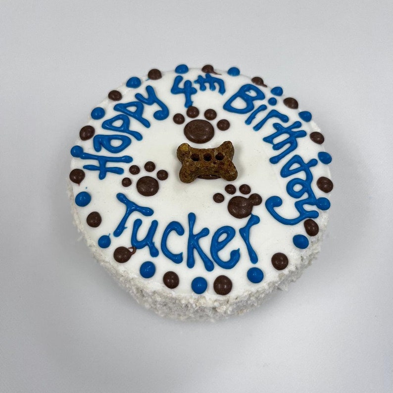 4 Happy Birthday Puppy Cake Dog Birthday Cake Handmade Happy Birthday Cake Puppy's 1st Birthday Happy Gotcha Day Cake image 4