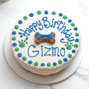 6&quot; Happy Birthday Puppy Cake | Dog Birthday Cake  | Handmade | Happy Birthday Cake | Happy Gotcha Day Cake | Puppy&#39;s 1st Birthday