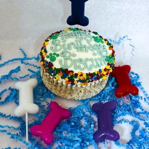 ADD-ON to cake order Dog Cake Birthday Candle Bone-Shaped Birthday Candle Puppy's 1st Birthday image 2
