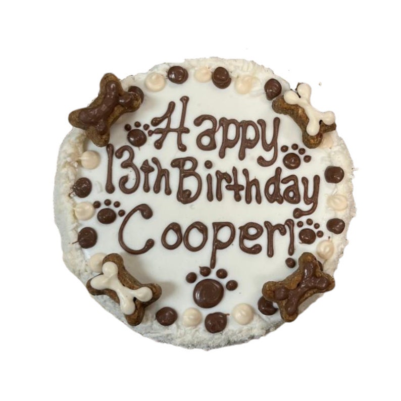 4 Bones Dog Cake 4 Dog Birthday Cake Handmade Happy Birthday Cake Happy Gotcha Day Cake Puppy's 1st Birthday Cake image 8