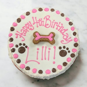 4 Happy Birthday Puppy Cake Dog Birthday Cake Handmade Happy Birthday Cake Puppy's 1st Birthday Happy Gotcha Day Cake image 7