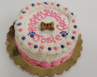 Dog Cake 4" Happy Birthday Puppy Cake (Serves about 4)