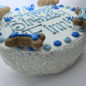 4 Bones Dog Cake 4 Dog Birthday Cake Handmade Happy Birthday Cake Happy Gotcha Day Cake Puppy's 1st Birthday Cake image 4