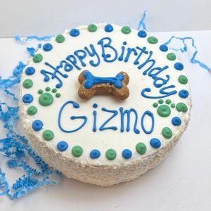 4 Happy Birthday Puppy Cake Dog Birthday Cake Handmade Happy Birthday Cake Puppy's 1st Birthday Happy Gotcha Day Cake image 6