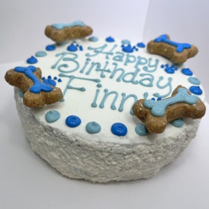 4 Bones Dog Cake 4 Dog Birthday Cake Handmade Happy Birthday Cake Happy Gotcha Day Cake Puppy's 1st Birthday Cake image 2