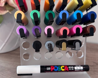 Paint Pen Organizer - Posca Paint Pen Organizer - Tooli-Art Pen - XL Paint Pen Holder SVG  - Hold 30 Fine Point Pens ***DIGITAL File Only***