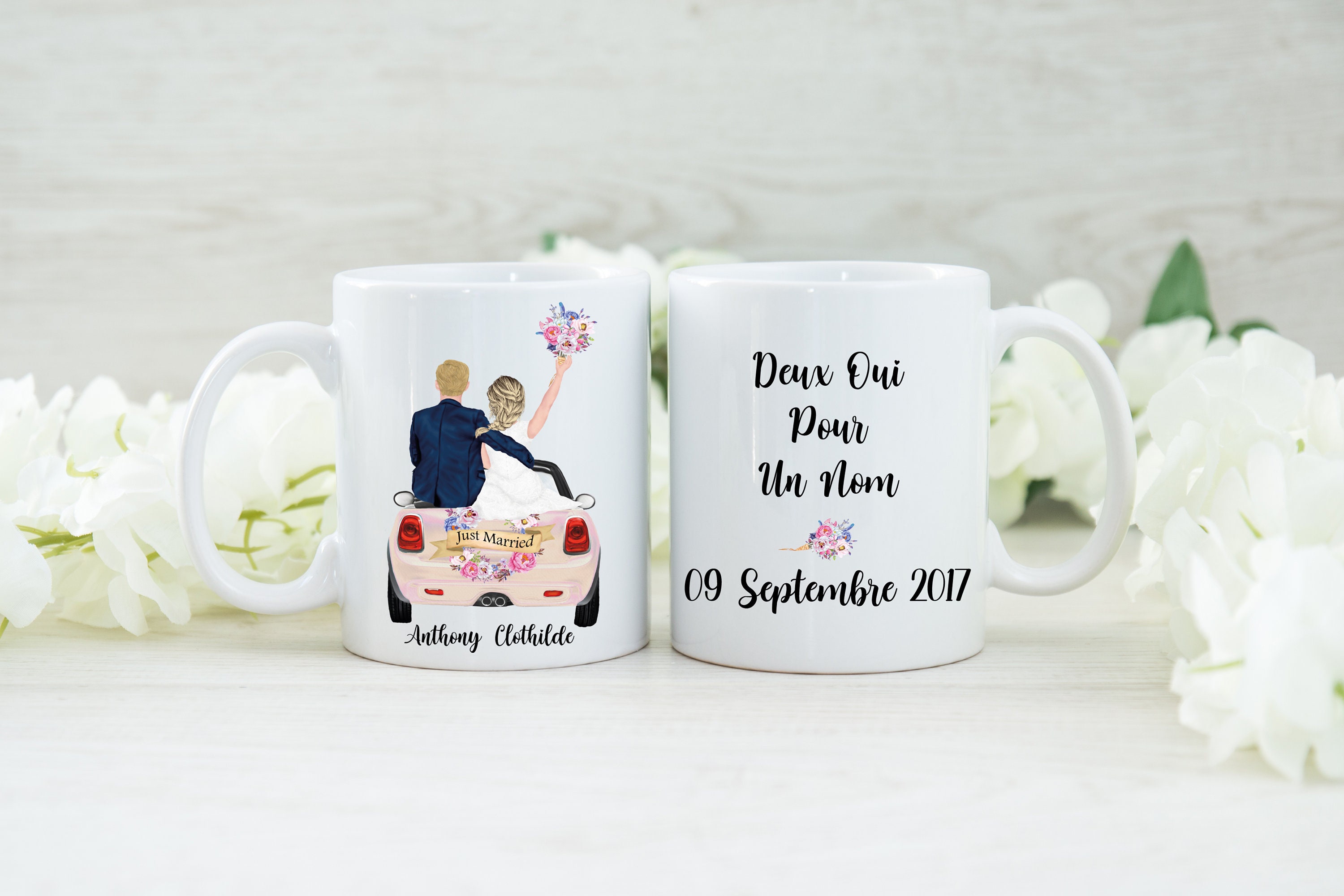 Mug Just Married Personnalisé