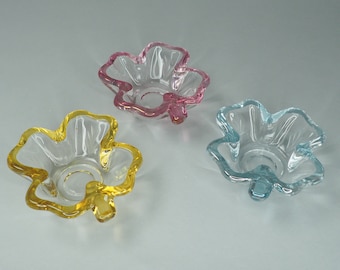 Vintage Mid Century Four Leaf Clover Shaped Bowl Dish Set