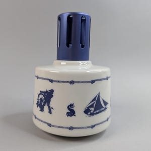 Vintage Nautical Theme Porcelain Revol Lamp Berger Made in France