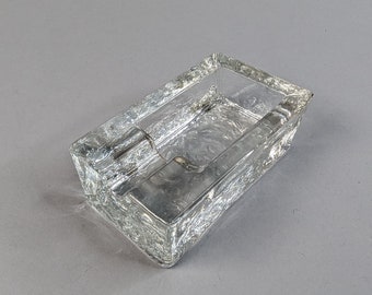 Vintage Small Individual Brutalist Glass Ashtray