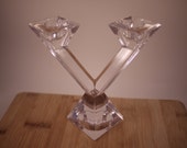 Vintage Villeroy et Boch Lead Crystal Candelabra Chandelier Candle Holder