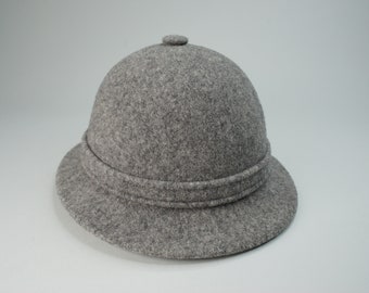 Vintage Mid Century Astor British Stalker Hunter Style Grey Wool Felt Hat