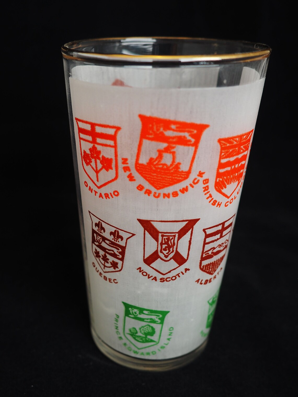 Vintage Souvenir of Canada Glass Tumbler Etsy